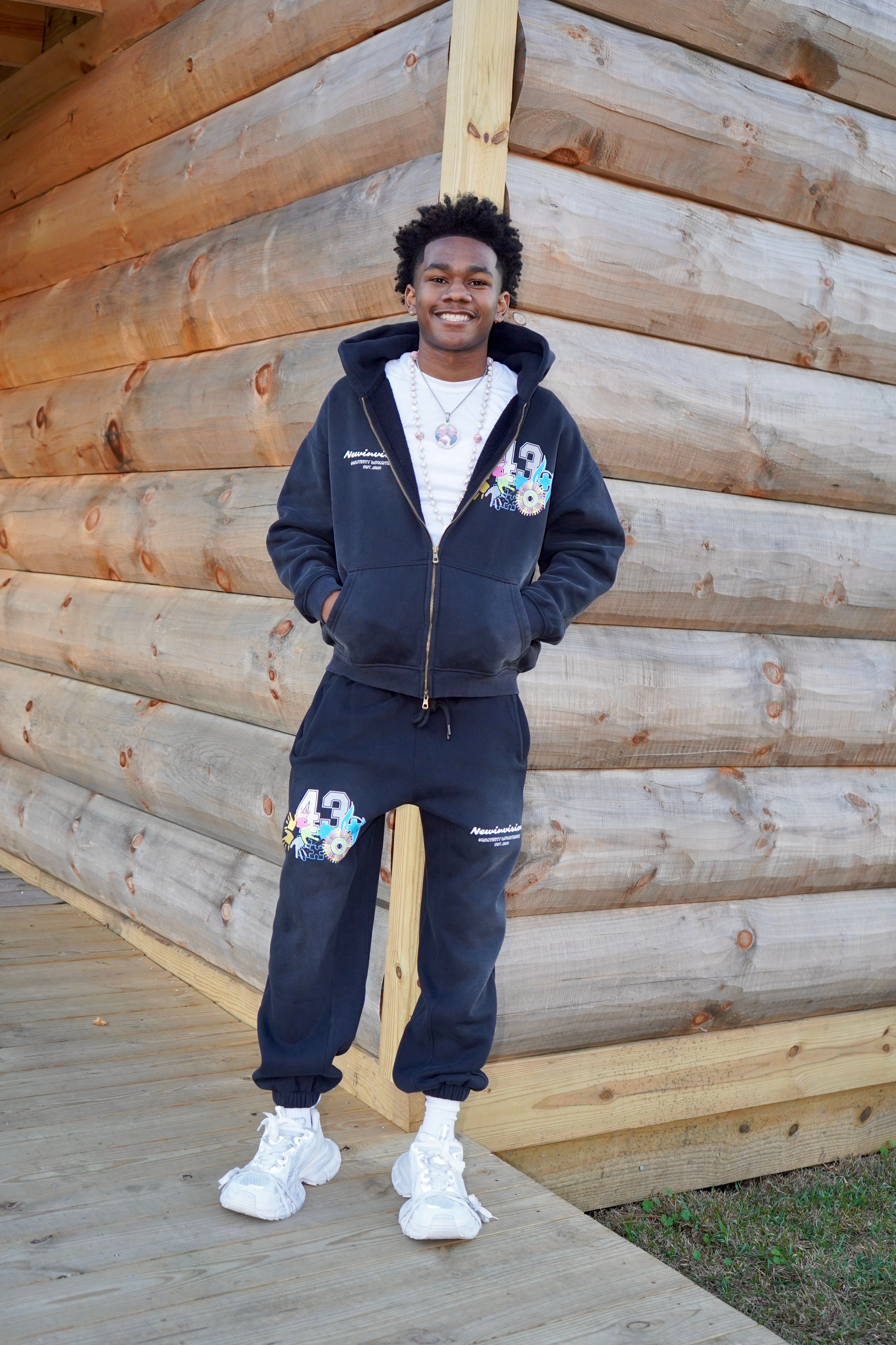 "Creativity" Zip-Through Boxy Hoodie