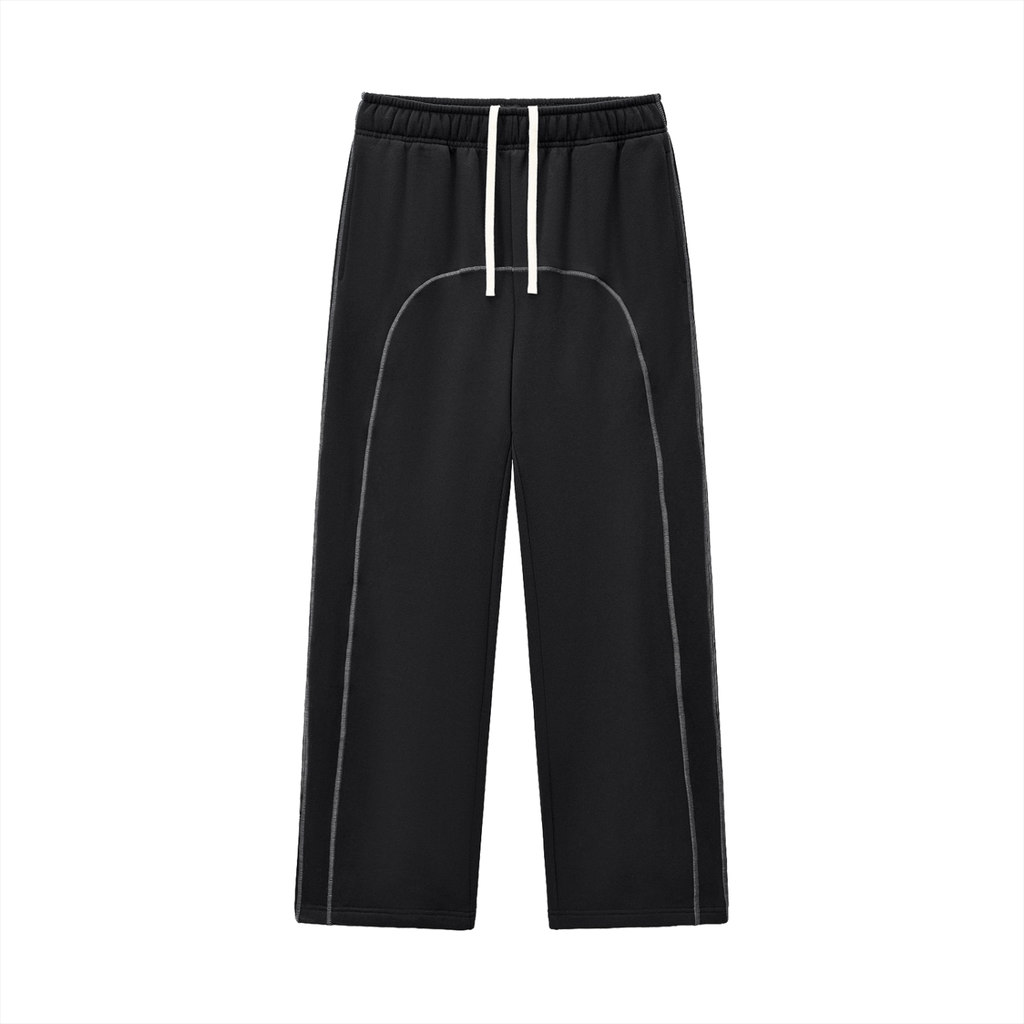 NewInVision-Stitched Fleece Sweatpants