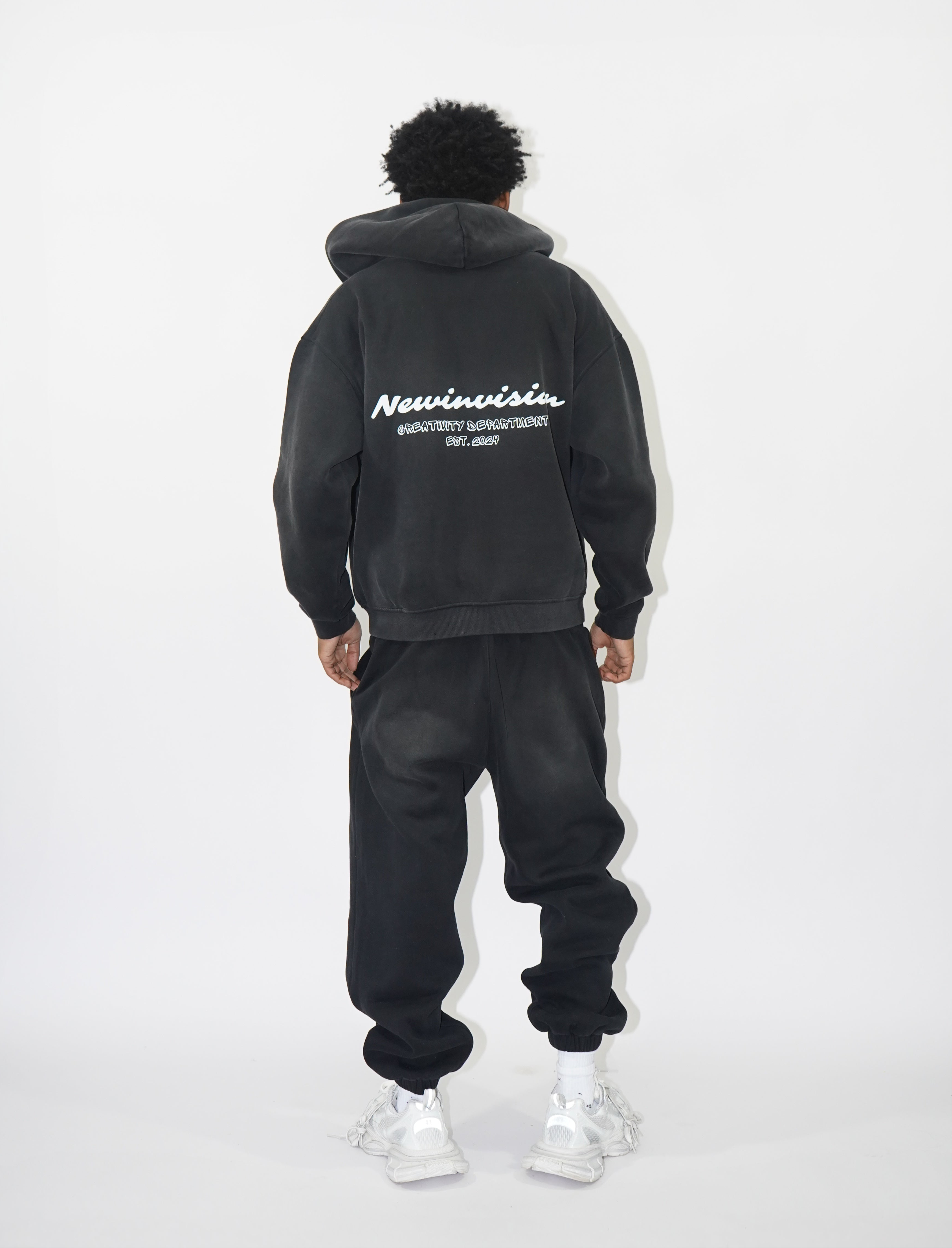 "Creativity" Zip-Through Boxy Hoodie
